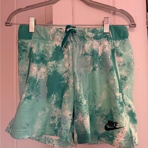 Nike Kids' Aqua and White Patterned Shorts